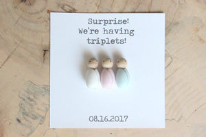 Pregnancy Announcement / Gender Reveal gift or party favour Twins Triplets Multiples