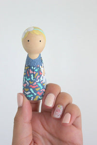 Mini Me Custom Peg Doll Birthday Cake Topper