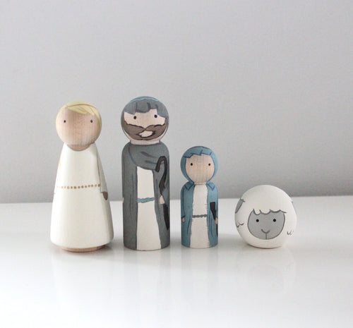 Christmas Nativity Shepherds Angel and Sheep