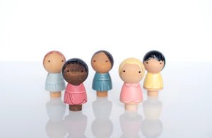 Kokeshi Friendship dolls set of 5
