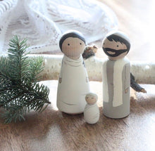 Load image into Gallery viewer, Christmas Mary Joseph and Baby Jesus without stable backdrop