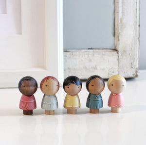 Kokeshi Friendship dolls set of 5